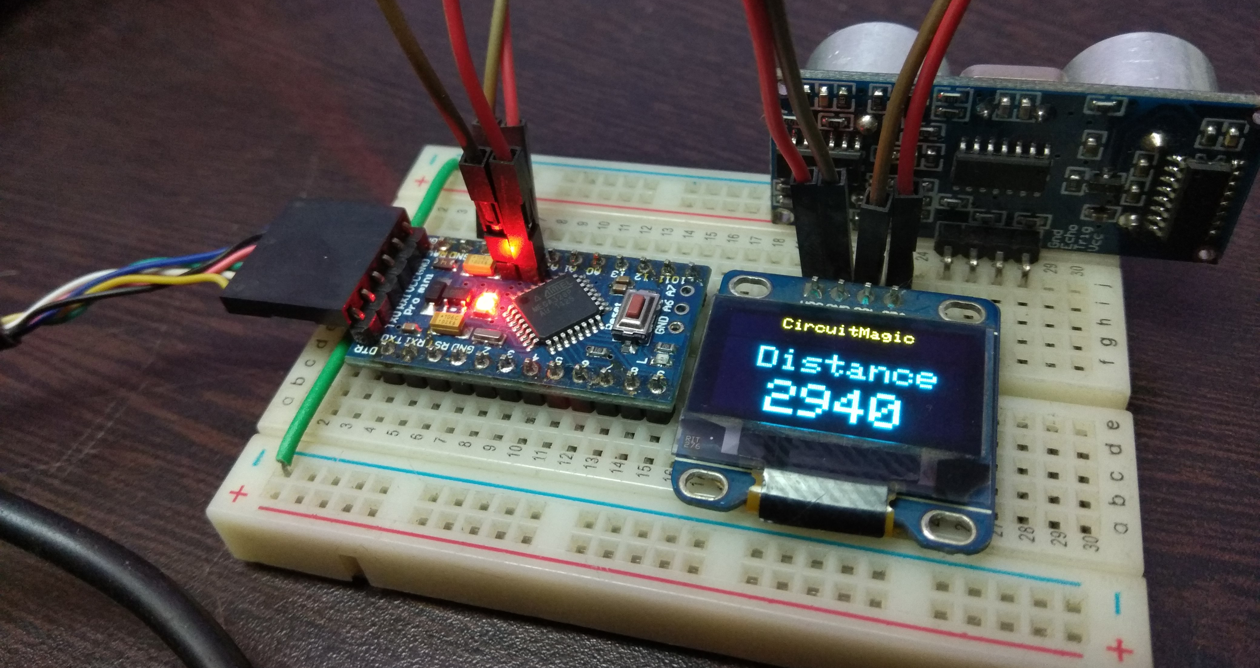 Ultrasonic Distance sensor HC-04 with Arduino - DIY Distance Meter project