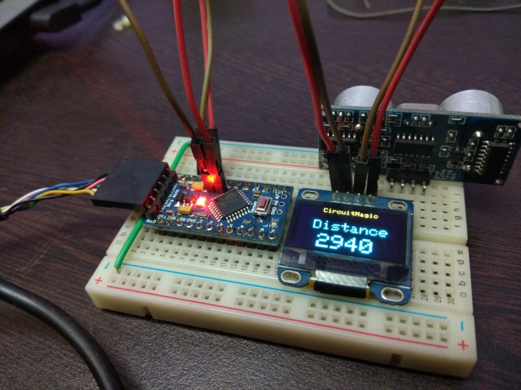 Ultrasonic Distance sensor HC-04 with Arduino - DIY Distance Meter project